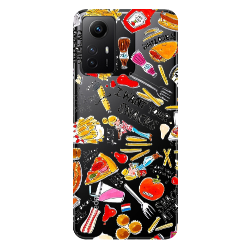 Xiaomi Redmi Note 12s Snack attack Transparent Silicone TPU Θήκη