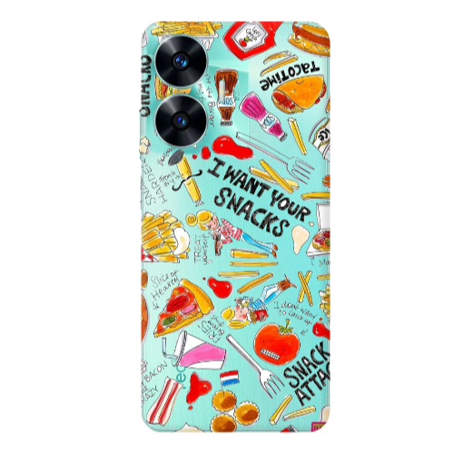 Realme C55 Snack attack Transparent Silicone TPU Θήκη