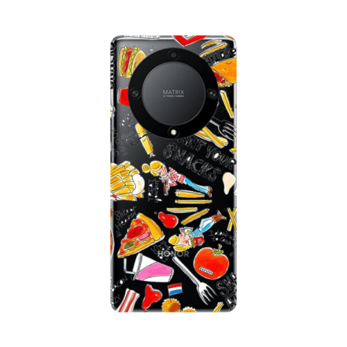 Honor Magic5 Lite 5G Snack attack Transparent Silicone TPU Θήκη