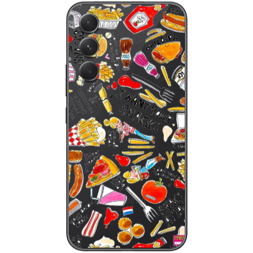 Samsung Galaxy A25 Snack attack Transparent Silicone TPU Θήκη