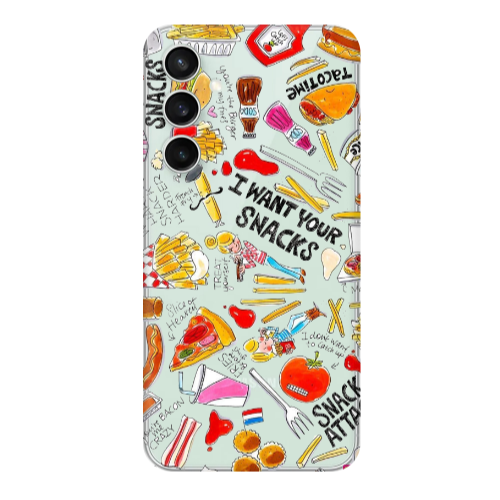 Samsung S24 Snack attack Transparent Silicone TPU Θήκη