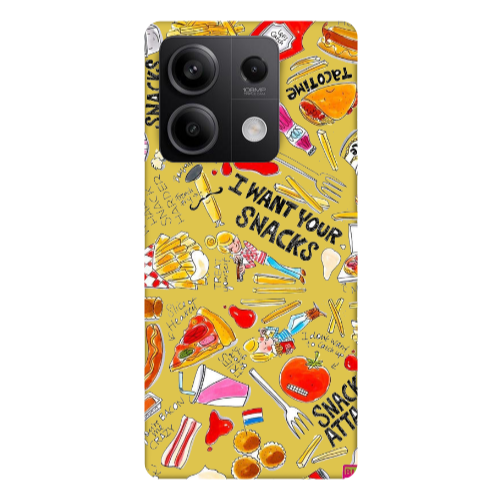 Xiaomi Redmi Note 13Pro 5G Snack attack Yellow Colored Silicone TPU Θήκη
