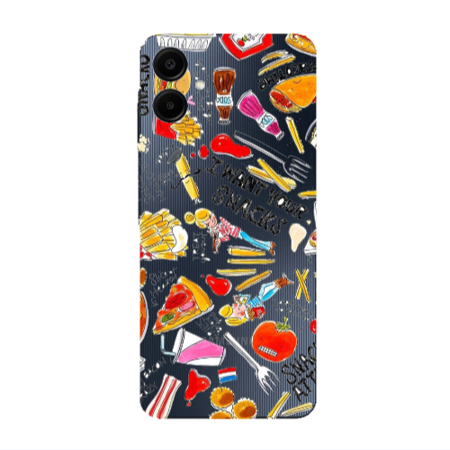 Samsung A06 Snack attack Transparent Silicone TPU Θήκη