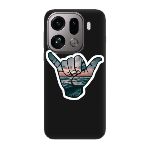 Oppo Find X9 Pro Hand Black Colored Silicone TPU Θήκη