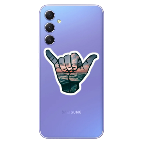Samsung A34 Hand Transparent Silicone TPU Θήκη
