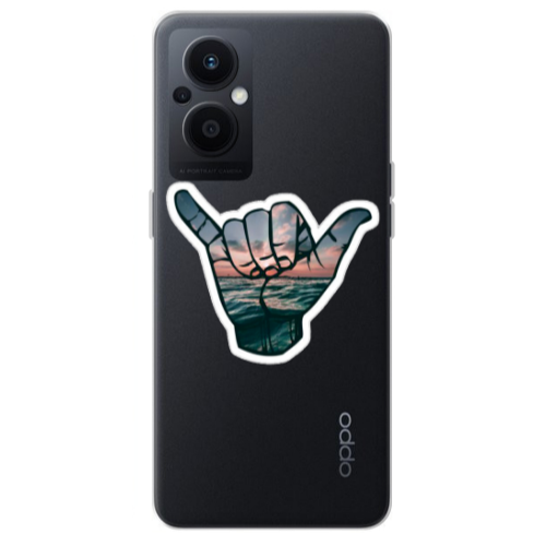 Oppo Reno 7 Lite Hand Transparent Silicone TPU Θήκη