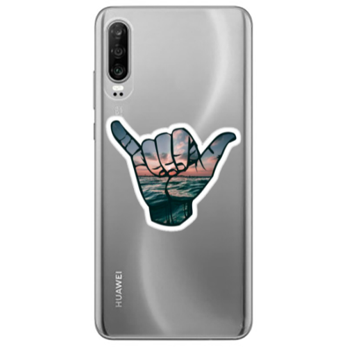 Huawei P30 Hand Transparent Silicone TPU Θήκη