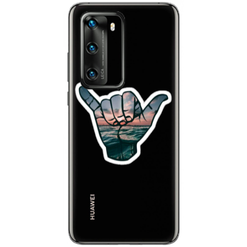 Huawei P40 Hand Transparent Silicone TPU Θήκη