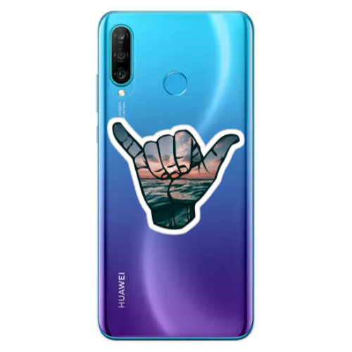 Huawei P30 Lite Hand Transparent Silicone TPU Θήκη
