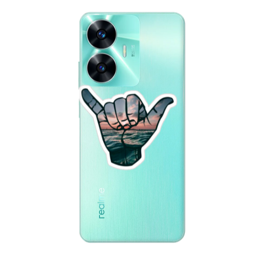 Realme C55 Hand Transparent Silicone TPU Θήκη