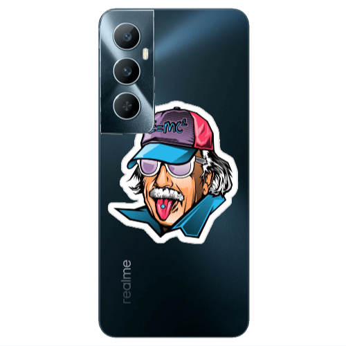 Realme C65 Einstein Transparent Silicone TPU Θήκη