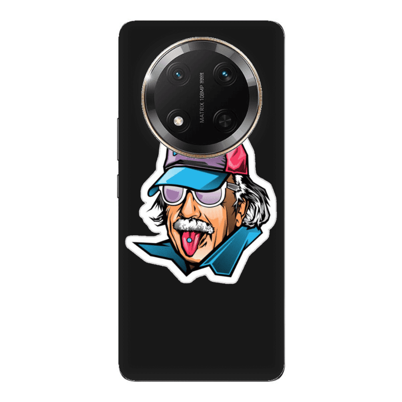 Honor Magic 7 Lite Einstein Black Colored Silicone TPU Θήκη