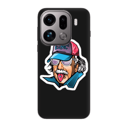 Oppo Find X9 Pro Einstein Black Colored Silicone TPU Θήκη