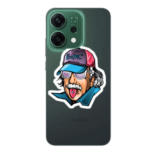Oppo RENO 14 Einstein Transparent Silicone TPU Θήκη