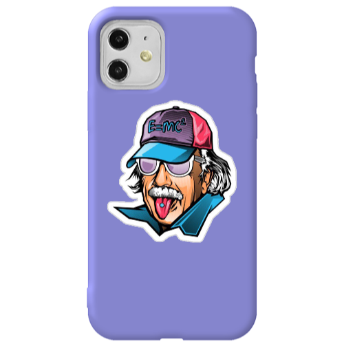 Apple iPhone 11  Einstein Purple Colored Silicone TPU Θήκη