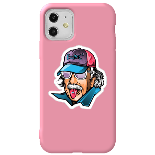Apple iPhone 11  Einstein Pink Colored Silicone TPU Θήκη