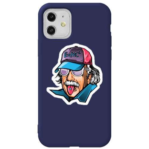 Apple iPhone 11  Einstein Dark blue Colored Silicone TPU Θήκη