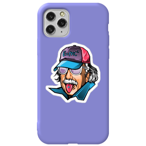 Apple iPhone 11 Pro Einstein Purple Colored Silicone TPU Θήκη