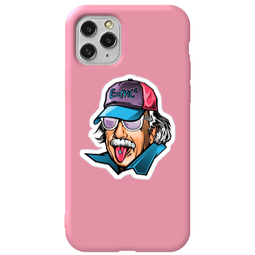 Apple iPhone 11 Pro Einstein Pink Colored Silicone TPU Θήκη