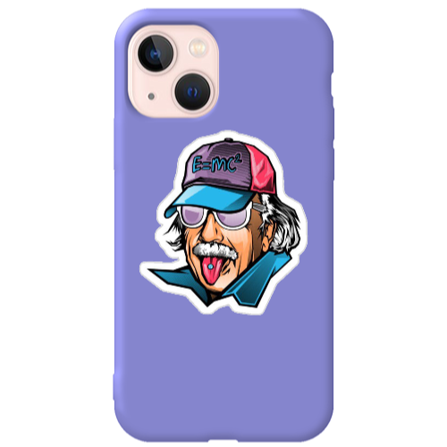 Apple iPhone 13 Einstein Purple Colored Silicone TPU Θήκη