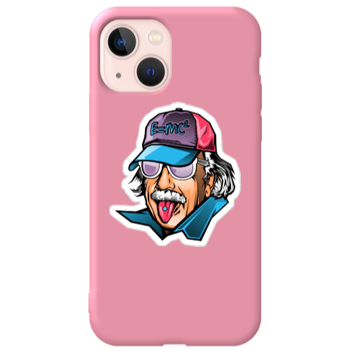 Apple iPhone 13 Einstein Pink Colored Silicone TPU Θήκη