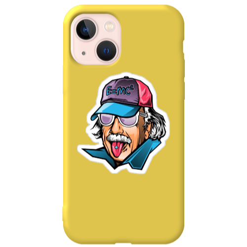 Apple iPhone 13 Einstein Yellow Colored Silicone TPU Θήκη