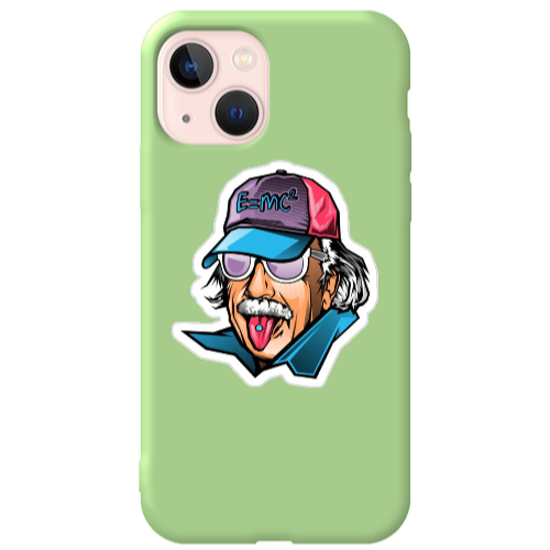 Apple iPhone 13 Einstein Light Green Colored Silicone TPU Θήκη