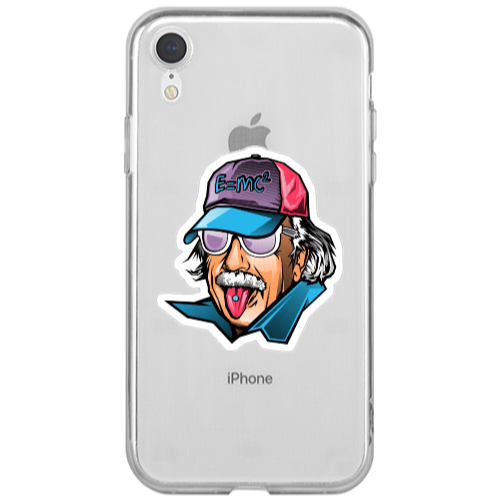 Apple iPhone Xr Einstein Transparent Silicone TPU Θήκη