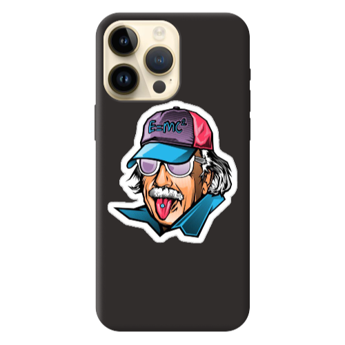 Apple iPhone 13 Pro Max Einstein Black Colored Silicone TPU Θήκη