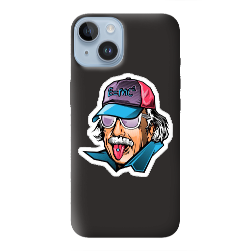Apple iPhone 14 Plus Einstein Black Colored Silicone TPU Θήκη