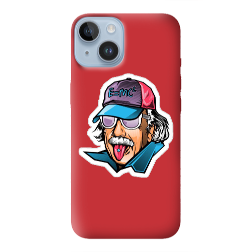 Apple iPhone 14 Plus Einstein Red Colored Silicone TPU Θήκη