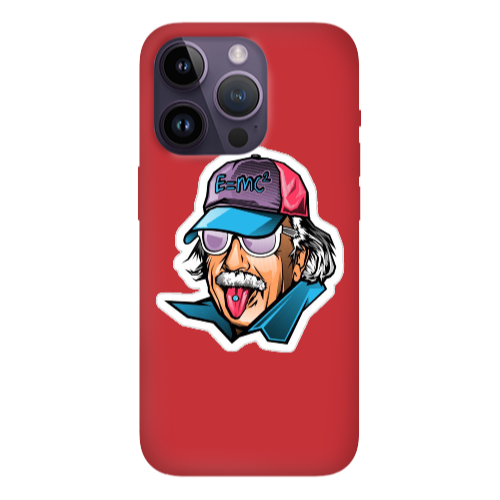 Apple iPhone 14 Pro  Einstein Red Colored Silicone TPU Θήκη