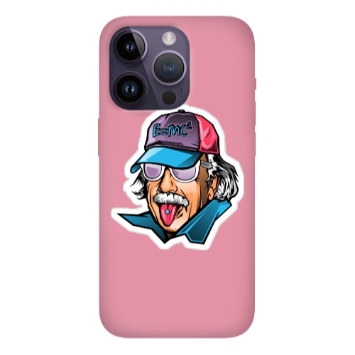 Apple iPhone 14 Pro Max Einstein Pink Colored Silicone TPU Θήκη