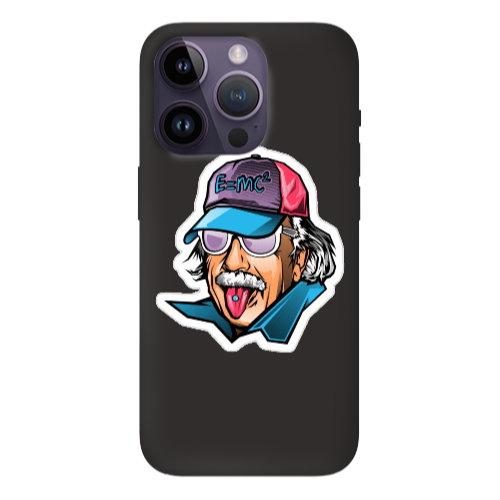 Apple iPhone 14 Pro Max Einstein Black Colored Silicone TPU Θήκη
