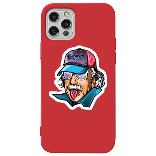 Apple iPhone 13 Pro Einstein Red Colored Silicone TPU Θήκη