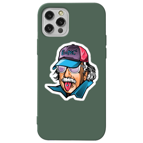 Apple iPhone 13 Pro Einstein Dark Green Colored Silicone TPU Θήκη