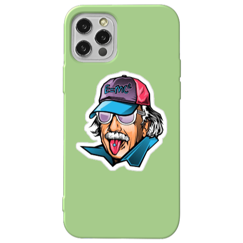 Apple iPhone 12 Pro Einstein Light Green Colored Silicone TPU Θήκη