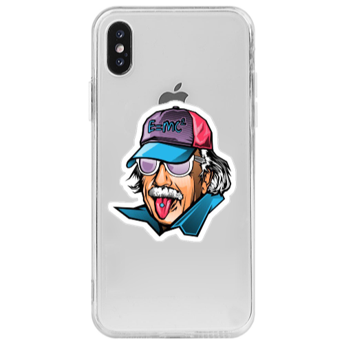 Apple iPhone Xs Max Einstein Transparent Silicone TPU Θήκη