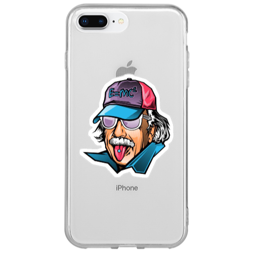 Apple iPhone 7 Plus Einstein Transparent Silicone TPU Θήκη