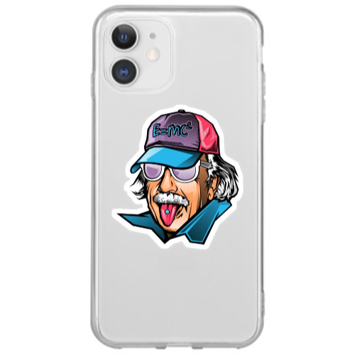 Apple iPhone 12 Mini Einstein Transparent Silicone TPU Θήκη