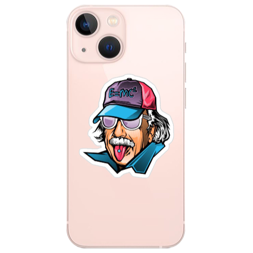 Apple iPhone 13 Mini Einstein Transparent Silicone TPU Θήκη