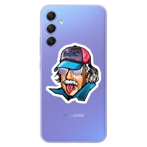 Samsung A34 Einstein Transparent Silicone TPU Θήκη