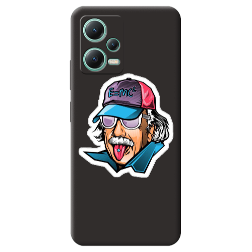 Xiaomi Redmi Note 12 Pro 5G Einstein Black Colored Silicone TPU Θήκη
