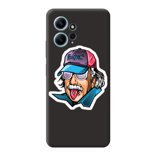 Xiaomi Redmi Note 12 4G Einstein Black Colored Silicone TPU Θήκη