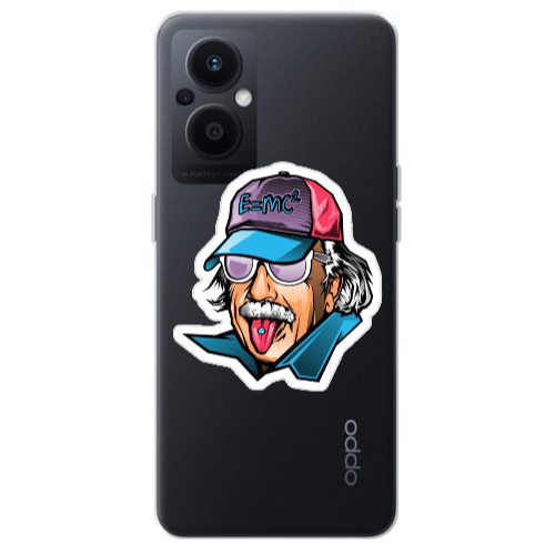 Oppo Reno 7 Lite Einstein Transparent Silicone TPU Θήκη