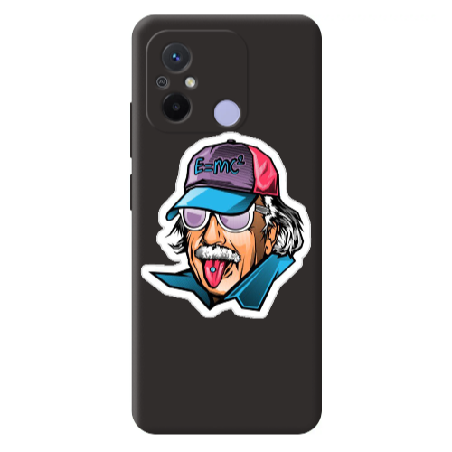 Xiaomi Redmi 12C Einstein Black Colored Silicone TPU Θήκη