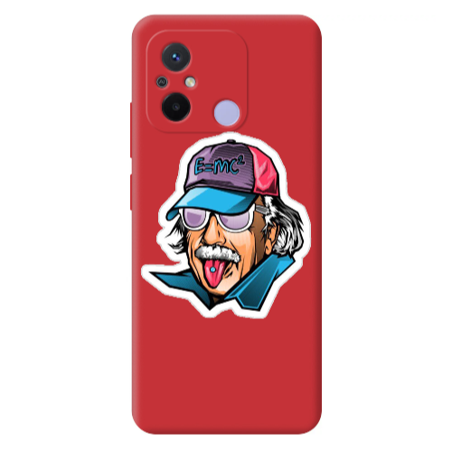 Xiaomi Redmi 12C Einstein Red Colored Silicone TPU Θήκη