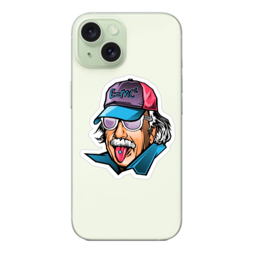 Apple iPhone 15 Einstein Transparent Silicone TPU Θήκη
