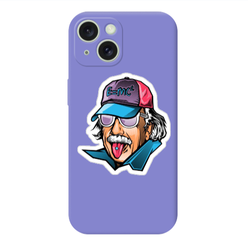 Apple iPhone 15 Plus Einstein Purple Colored Silicone TPU Θήκη