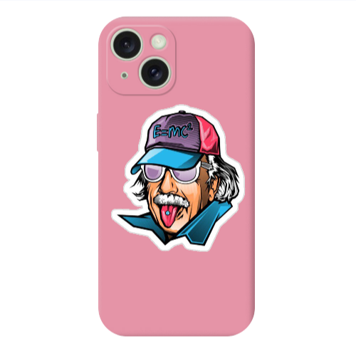 Apple iPhone 15 Plus Einstein Pink Colored Silicone TPU Θήκη